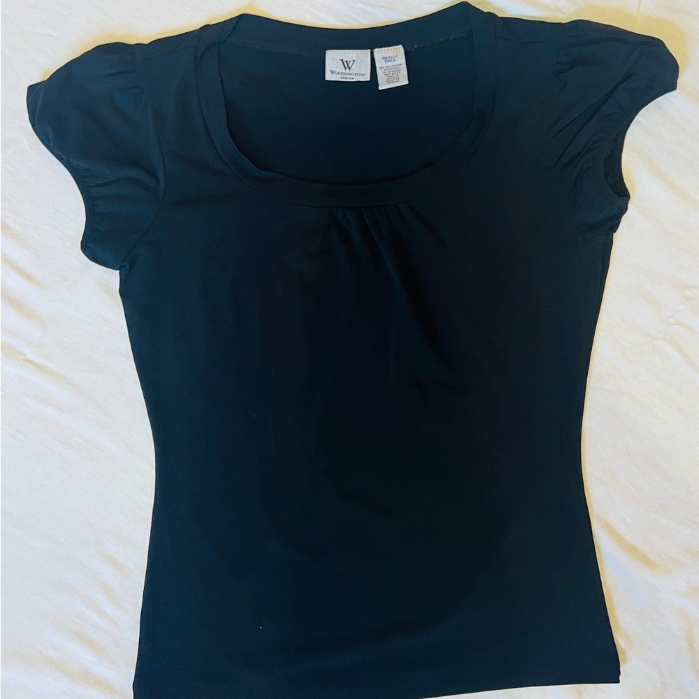 Worthington Classic Black Short Sleeve Tee